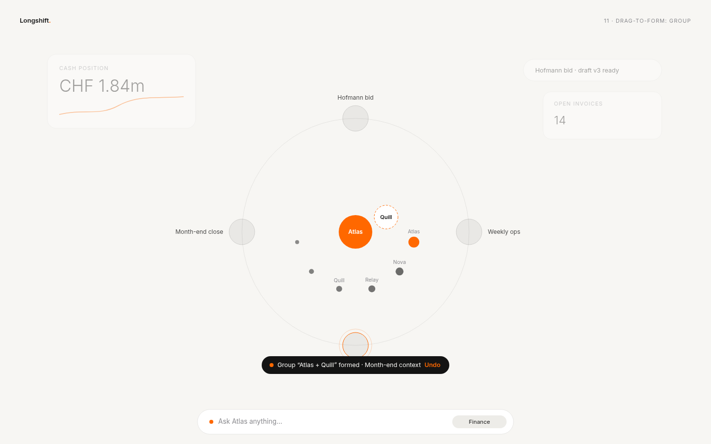 Drag-to-form: Group light